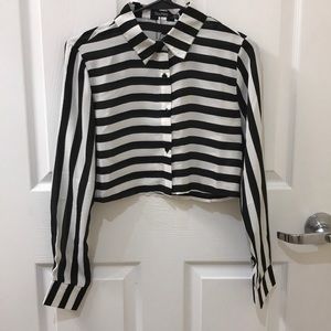 Black & White Striped Blouse